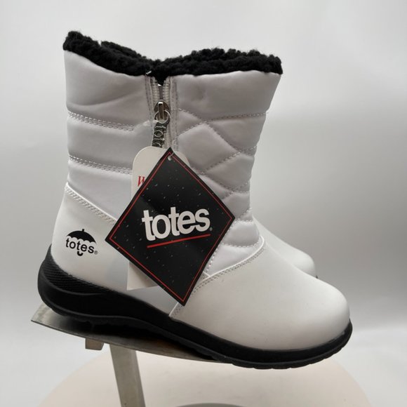 Totes Womens Boots Winter Snow Waterproof Babbie Microfiber Quilted - Picture 5 of 11
